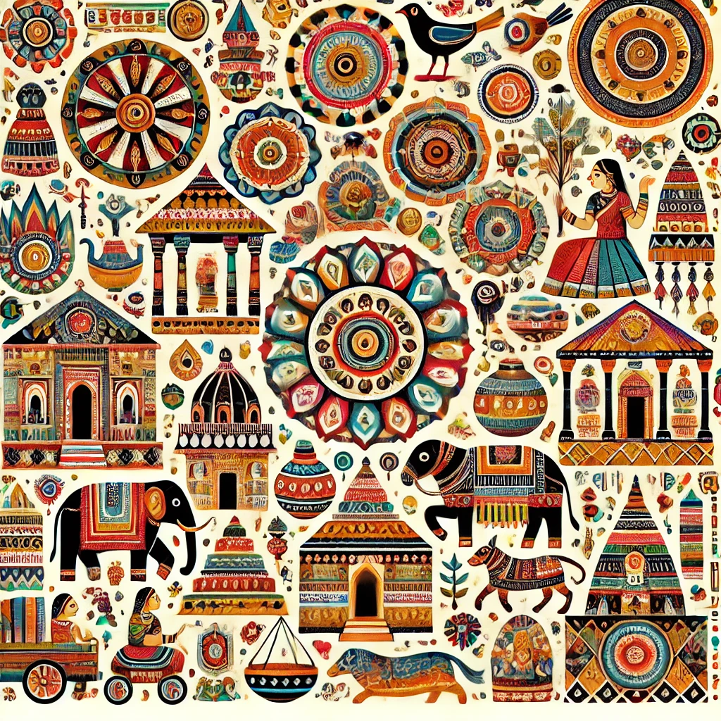 Characteristics of Traditional Indian folk art.